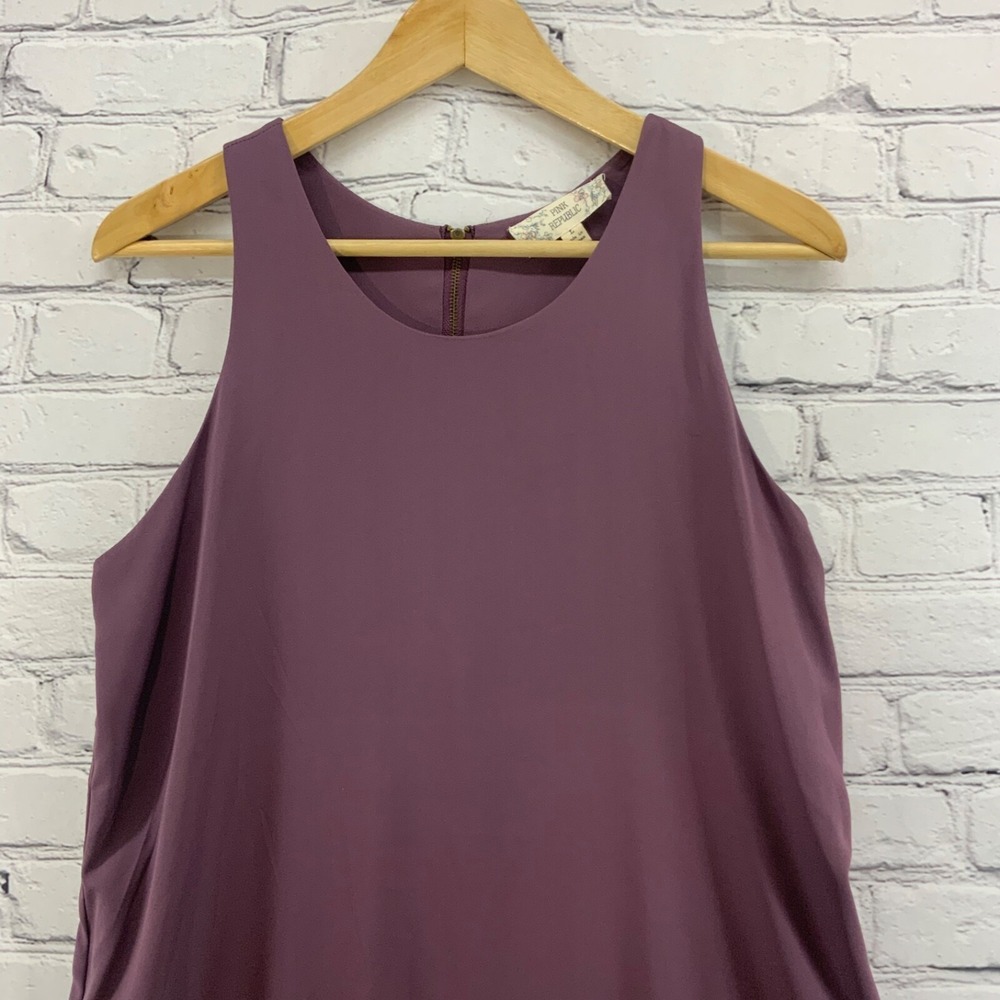 Pink Republic Dress Sz L Lavender Short Sleeveless Shift with Side Pockets - Picture 2 of 6